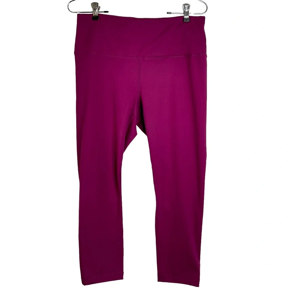 VELOSITY Leggings Activewear Athleisure Magenta Pocket Stretch Casual Size L - Picture 8 of 8